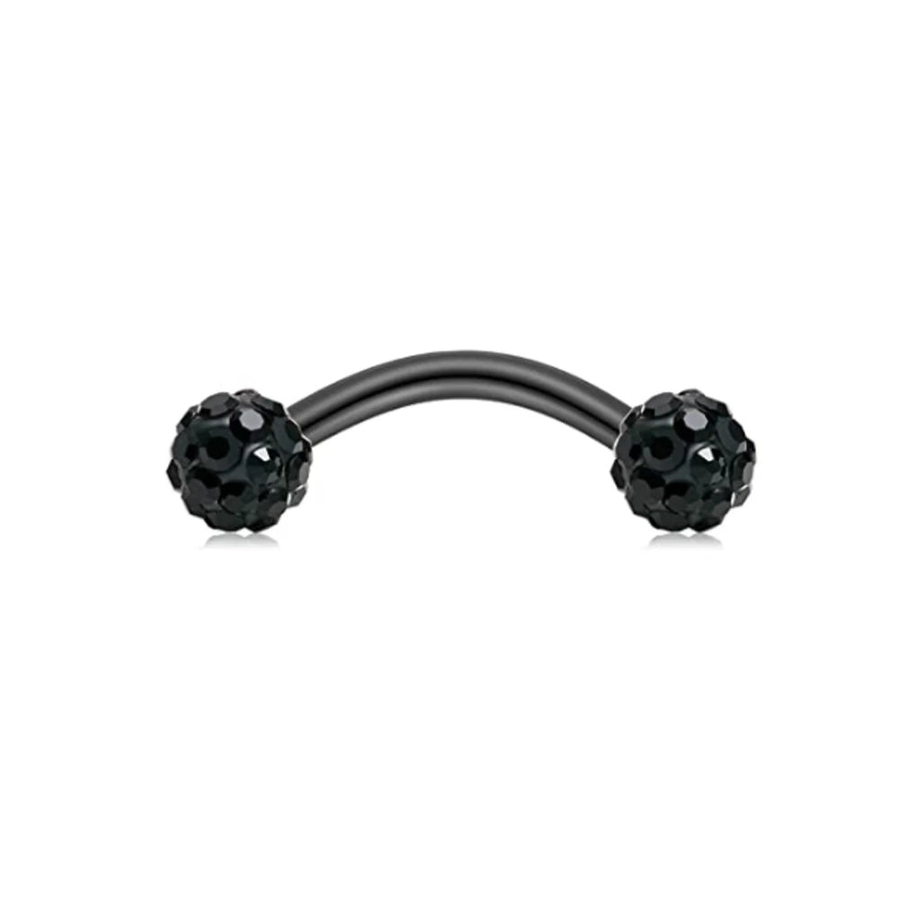 1 Pcs 16G Surgical Steel Daith Rook Earring 6mm 8mm 10mm Curved Barbell Eyebrow Rings Piercing Jewelry for Women Men